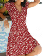 Karina Exclusive Flattering Floral Midi Dress for Warm Summer Days Boutique Collection