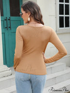 Scoop Arm Long Neck T-Shirt