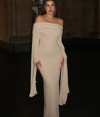 Dusk Off-Shoulder Long Sleeve Maxi Dress