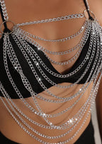 Chain-Accent Halter Top