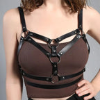 Seductive Gothic Leather Corset Strap