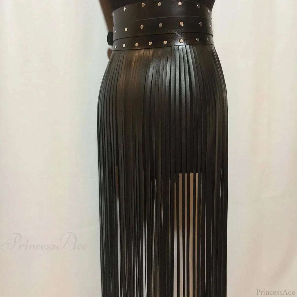 Seductive Gothic Leather Harness Waist Belt