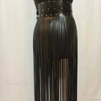Seductive Gothic Leather Harness Waist Belt