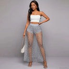 See Through Lace Maxi Party Skirt