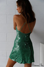 Sequin Bodycon Backless Party Dress