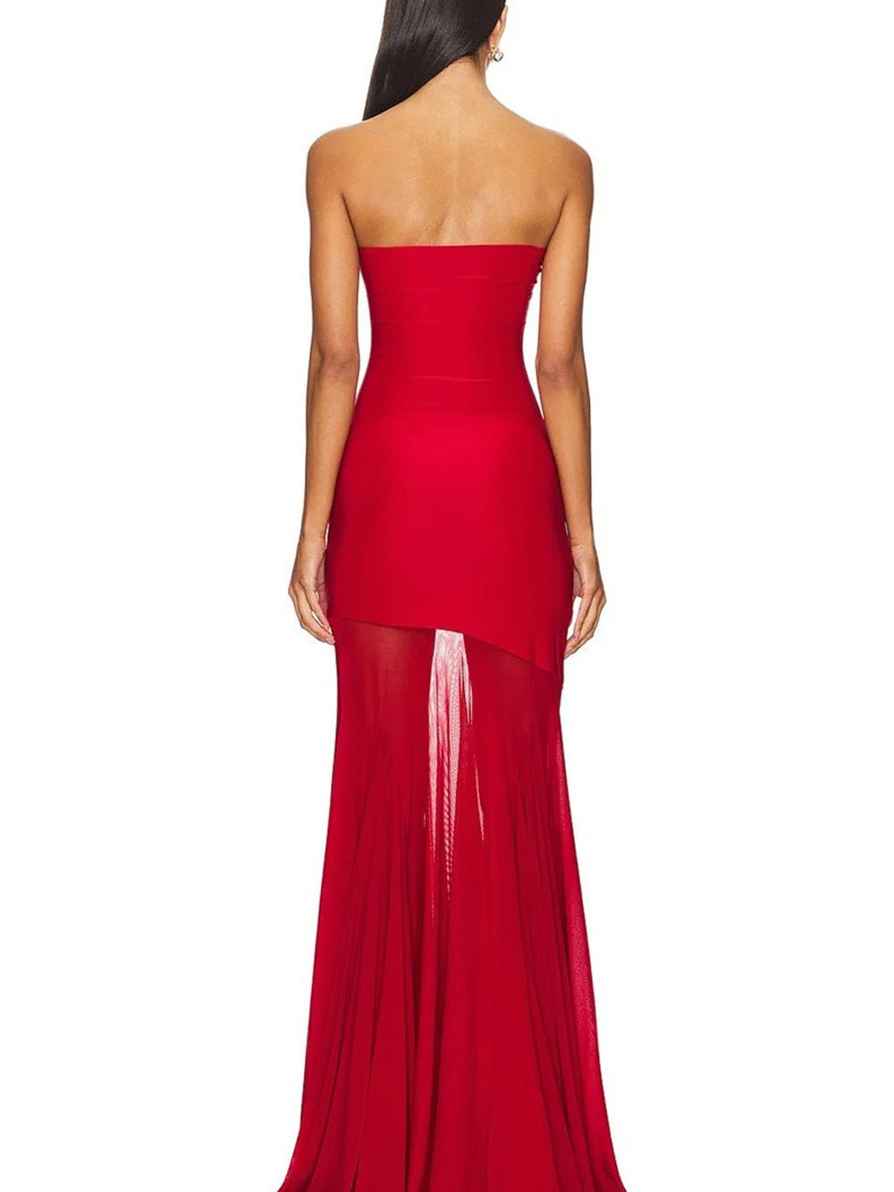Seraphine Strapless Mesh Maxi Dress