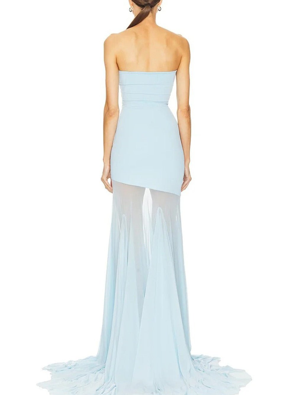Seraphine Strapless Mesh Maxi Dress