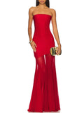 Seraphine Strapless Mesh Maxi Dress