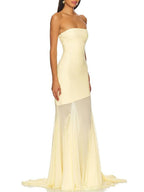 Seraphine Strapless Mesh Maxi Dress