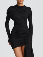 Serena Ruched Long Sleeve Mini Dress