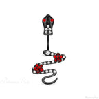Serpent Crystal Bloom Dark Belly Ring