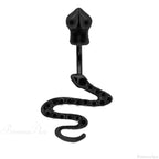 Serpent Crystal Bloom Dark Belly Ring