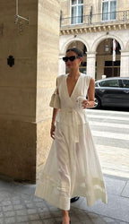 Milagros Elevated White Dress Evening Wear Edit