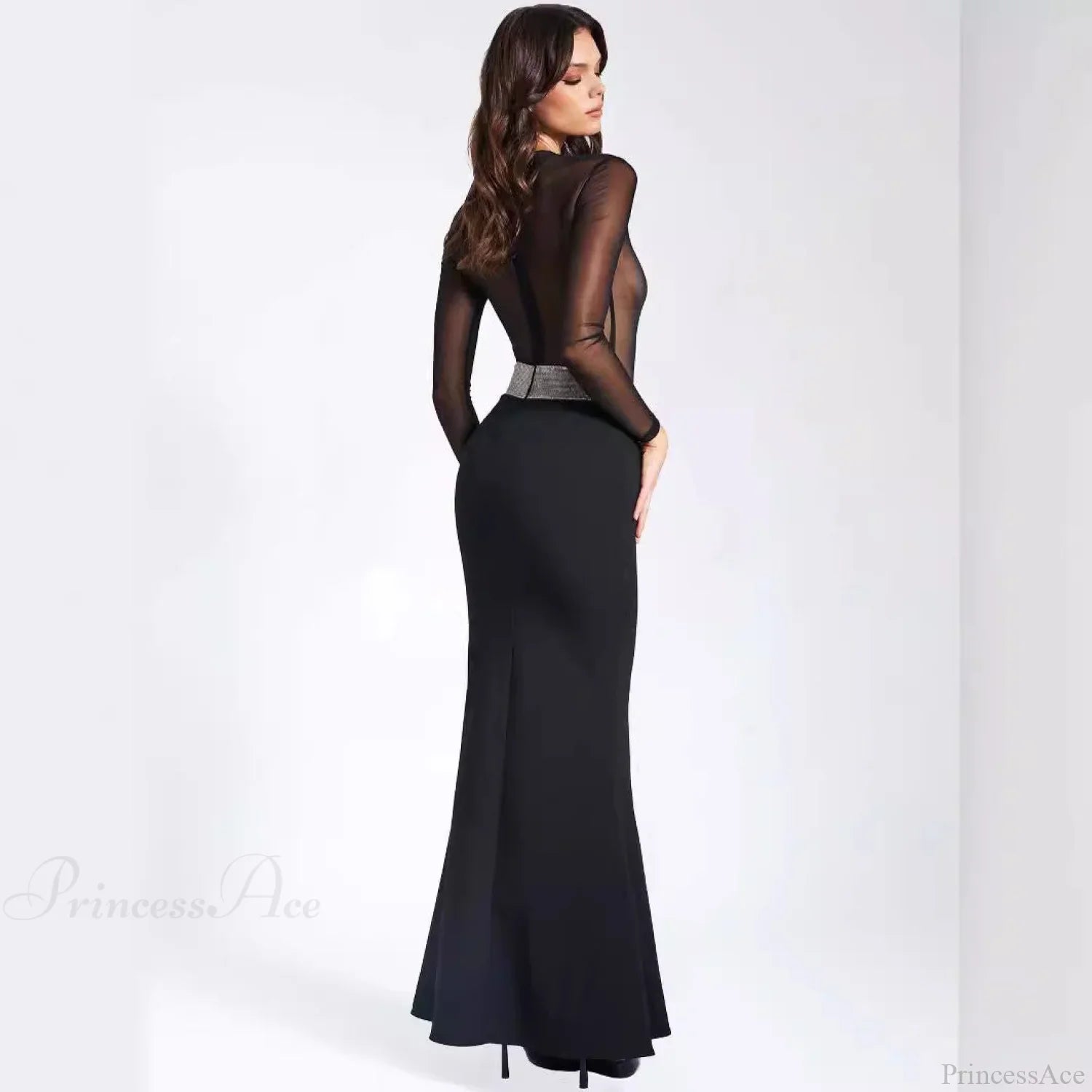 Sexy Backless Rhinestone Party Dress Prom Dress