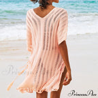 Sexy Bat Sleeve Loose Casual Hollow Out T-shirt Dress