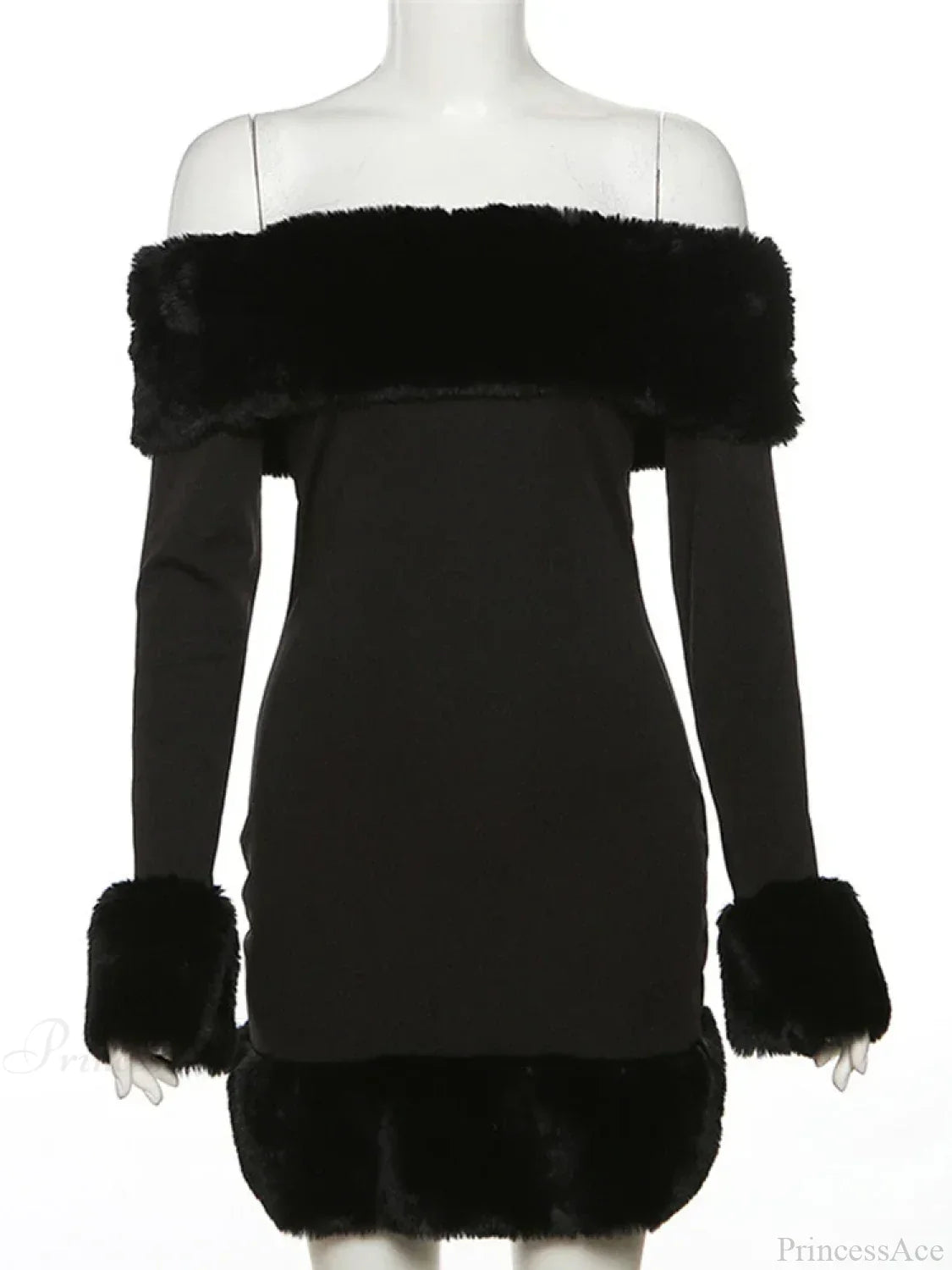 Sexy Elegant Fluffy Glamorous Strapless Mini Party Dress