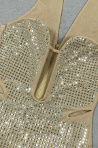 Sexy Fitted Strapless Beaded Evening Dress