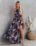 Sexy Halter Floral Party Sundress