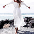 Sexy Off-Shoulder Lace Boho Dress