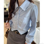 Sexy V-neck Short Sleeve French Style Blouse