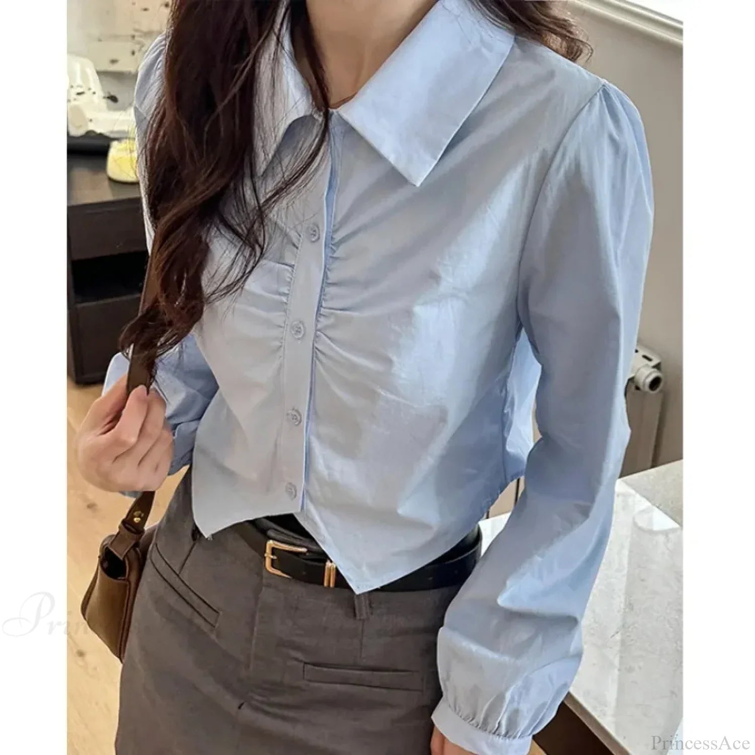 Sexy V-neck Short Sleeve French Style Blouse