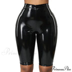 Sexy Wet Look PU Leather Shorts
