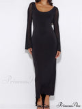 Sexy Women Mesh Sleeve Backless Ruched Lace-up Solid Color Party Female Irregular Hem Vestidos