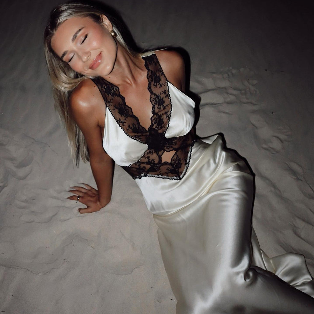 Forever Yours Lace Cut Out Maxi Dress