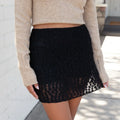 Sheer Mesh Lace Flower Skirt
