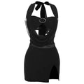 Midnight Backless Mini Dress