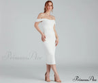 Sheila Crepe Corset Charming Midi Formal Dress