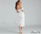 Sheila Crepe Corset Charming Midi Formal Dress