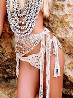 Shell Beach Wrap Skirt Bikini Cover Up