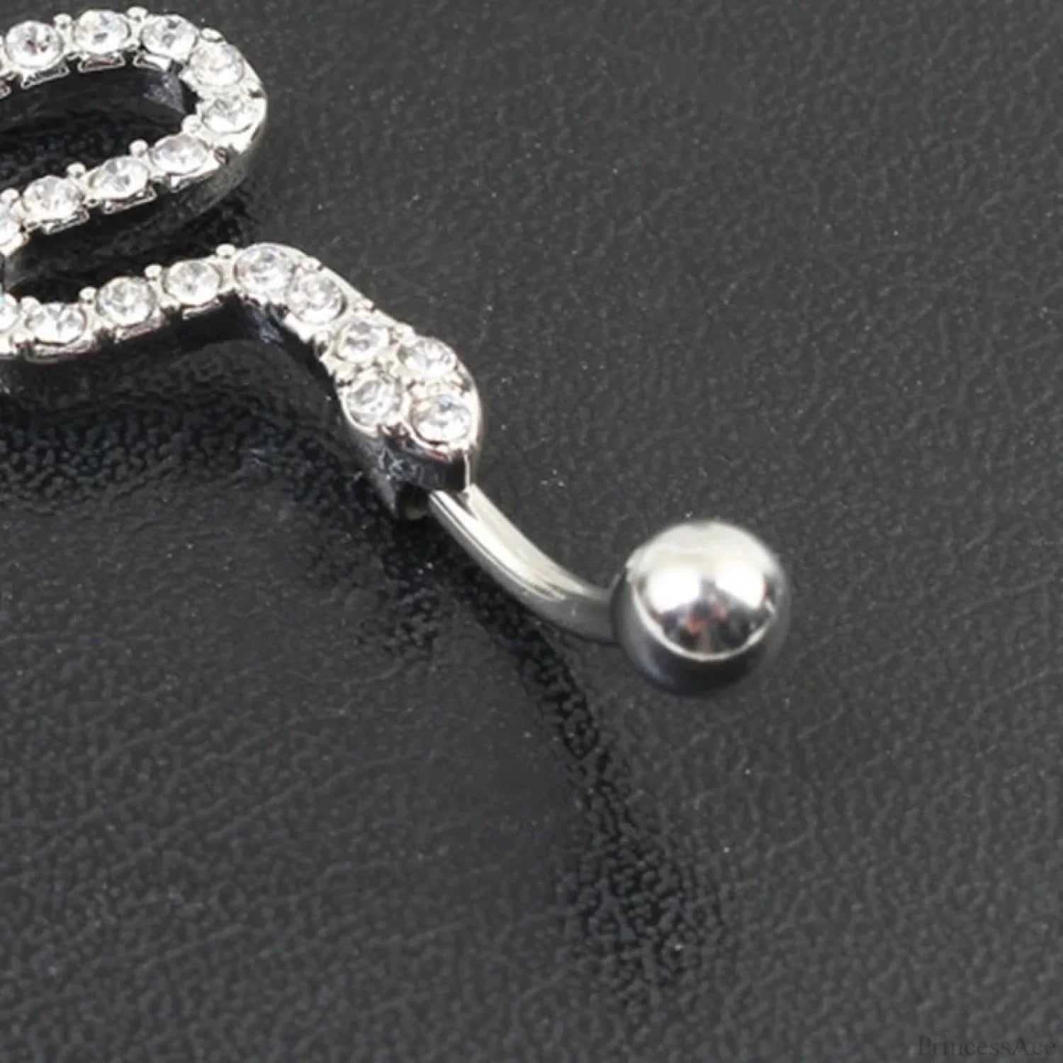Shimmering Serpent Medieval Zircon Belly Ring