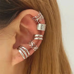 Shiny Foliage Clamp Basic Non-Puncturing Earring