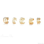 Shiny Foliage Clamp Basic Non-Puncturing Earring
