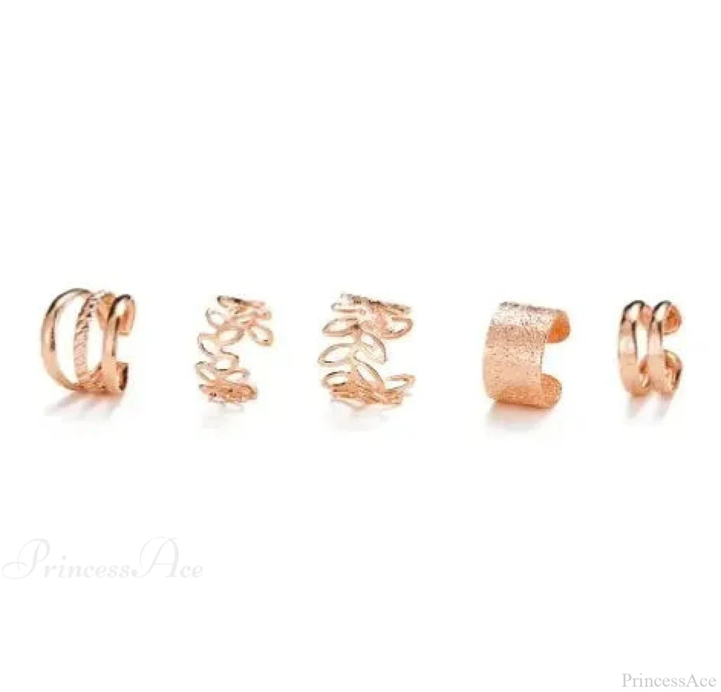 Shiny Foliage Clamp Basic Non-Puncturing Earring