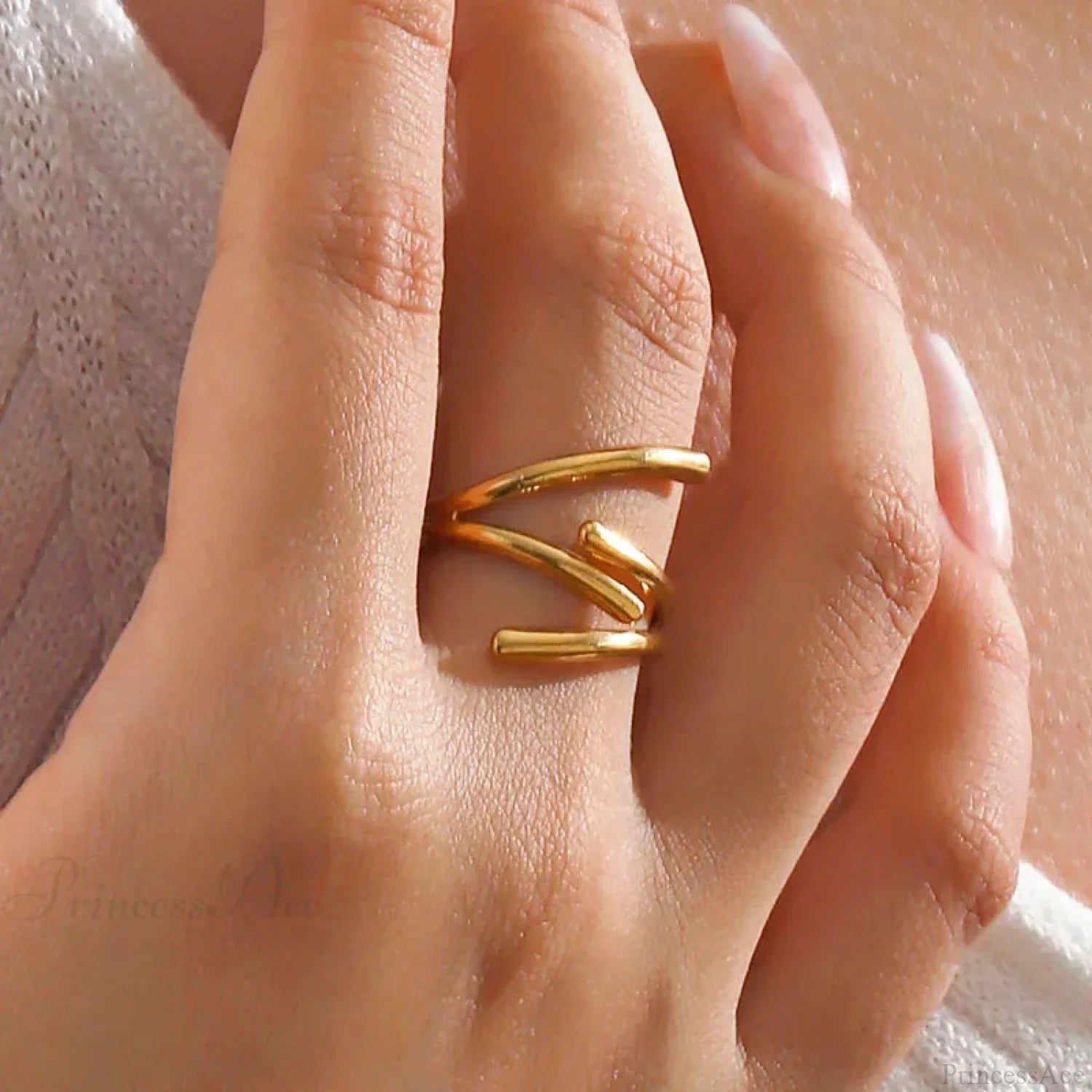 Shiny Metal Blossom Medieval Ring