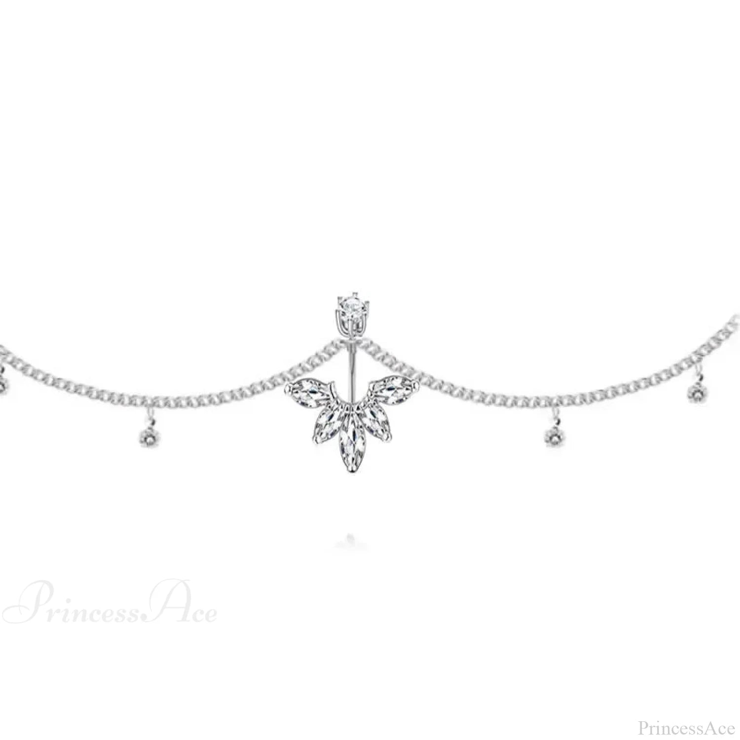 Shiny Metal Chain Dark Belly Ring