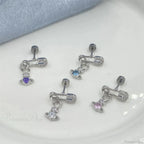Shiny Saturn 316L Stainless Steel Stud Earring