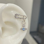 Shiny Saturn 316L Stainless Steel Stud Earring