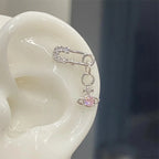 Shiny Saturn 316L Stainless Steel Stud Earring
