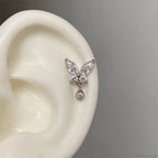 Shiny Saturn 316L Stainless Steel Stud Earring