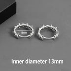Shiny Thorns Circle Five-Pointed Star Earring