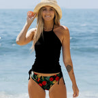 Shirring Tummy Control Bikini Two Piece Set