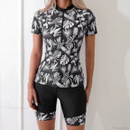 Short Sleeve Rash Guard Bikini Two Piece Set