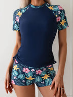 Short Sleeve Surf Suit Two Piece Set