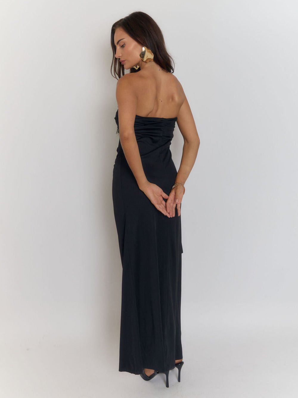 Sienna Strapless Backless Maxi Dress