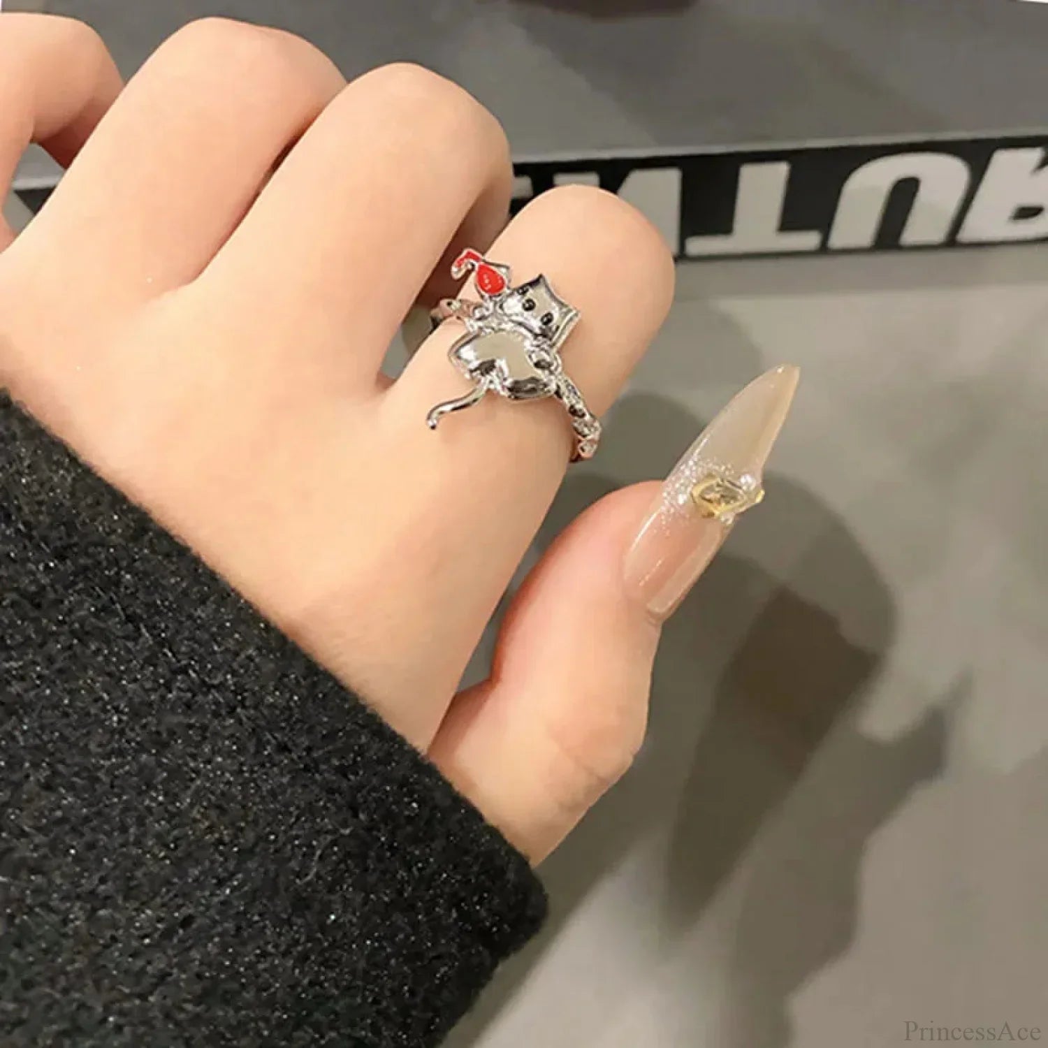 Simple Gothic Inebriated Spirit Ring