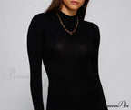 Simply Stylish Mock Charming Neck Mini Dress